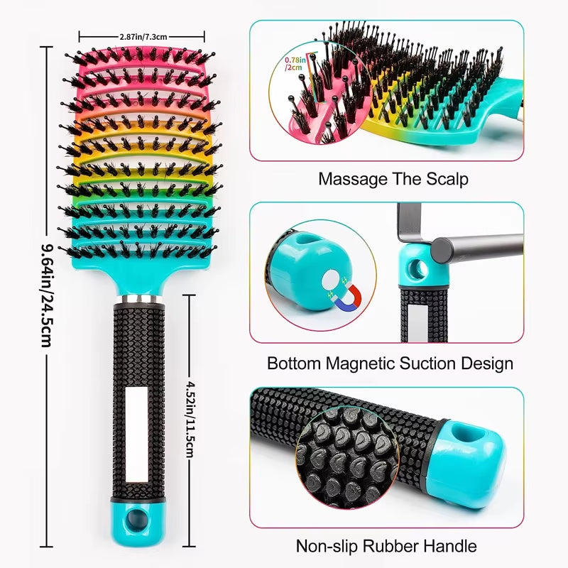 1Pc Magic Scalp Massage Hair Brush for Women - Professional Detangling Tool for Wet Curly Hair - Hairdressing Tool