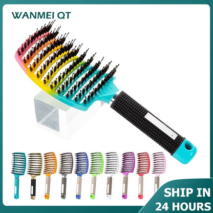 1Pc Magic Scalp Massage Hair Brush for Women - Professional Detangling Tool for Wet Curly Hair - Hairdressing Tool